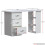 Home Discount (White) Mason 3 Drawer Shelf Computer Desk PC Office Study 6
