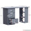 Home Discount (Grey) Mason 3 Drawer Shelf Computer Desk PC Office Study 6
