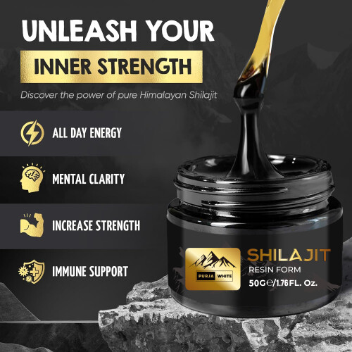 (50 Grams) Purja White Himalayan Shilajit Resin, 100% Pure 2