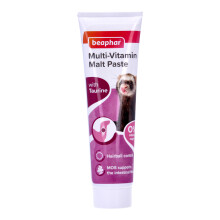 Beaphar Ferret Multi-Vitamin Paste 100g - Supports Hairball Passage, Digestion, Taurine & MOS, Flexible Feeding & Training Aid