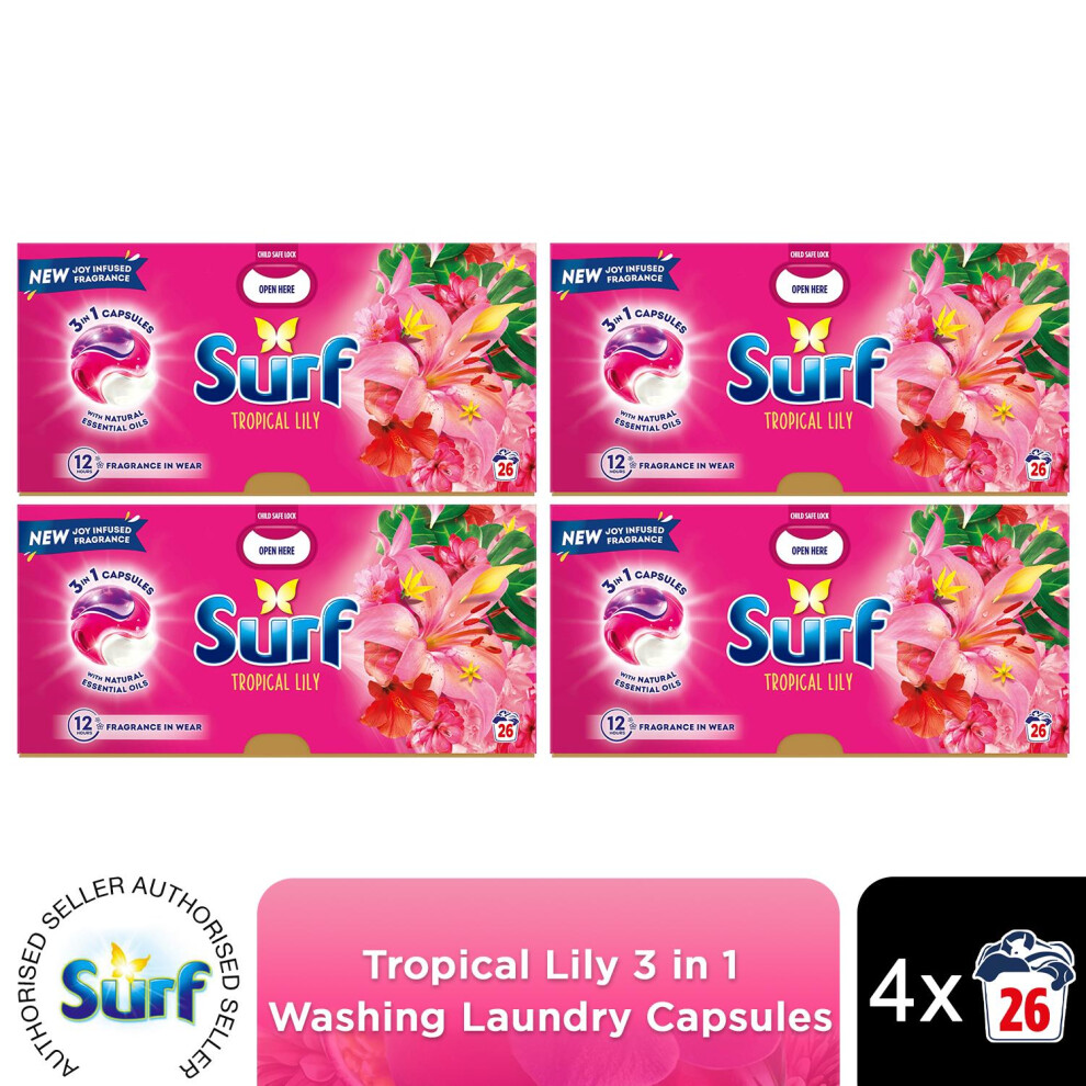Surf (Buy 4) 3In1 Laundry Detergent Tropical Lily 2 Or 4Pk