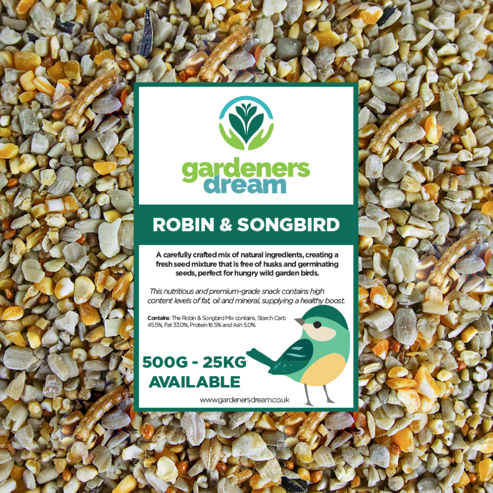 GardenersDream Robin & Songbird Mix - Nutritious Wild Bird Food For Garden Birds