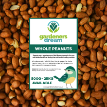 GardenersDream Whole Peanuts - Fresh Wild Bird Seed Garden Food Nut Feed 15kg
