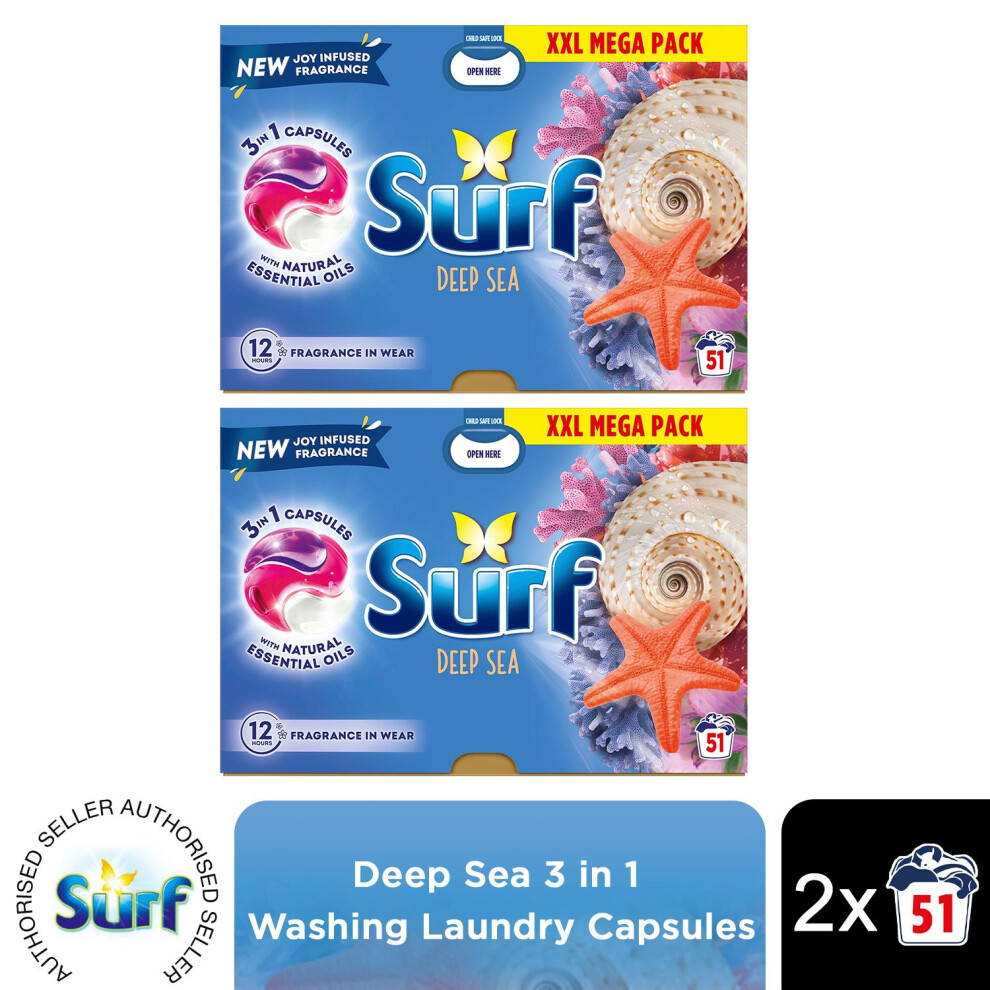 (Buy 2) Surf 3 in 1 Laundry Detergent Deep Sea 2 or 4 Pack