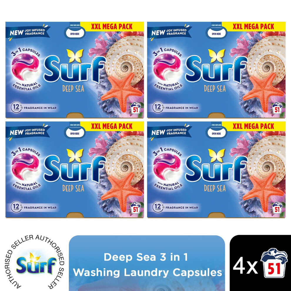 (Buy 4) Surf 3 in 1 Laundry Detergent Deep Sea 2 or 4 Pack