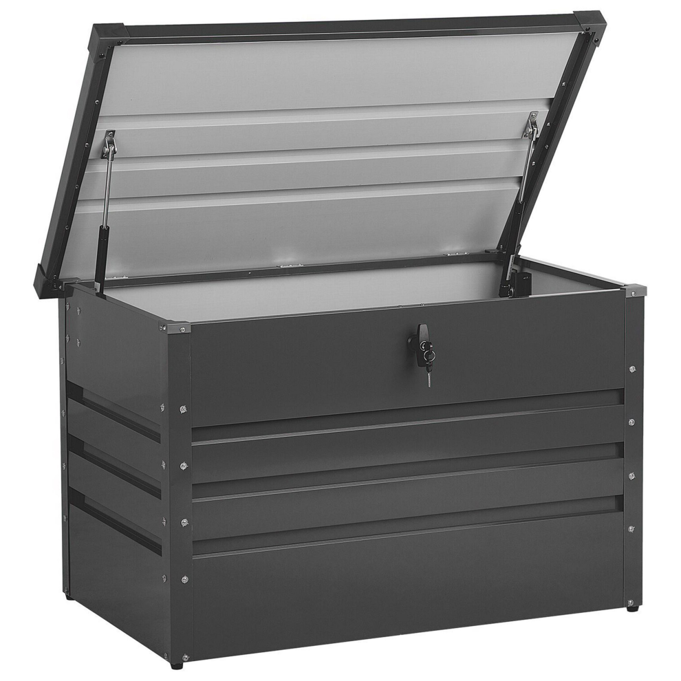 Storage Box CEBROSA Metal 100 cm 62 cm Graphite Grey