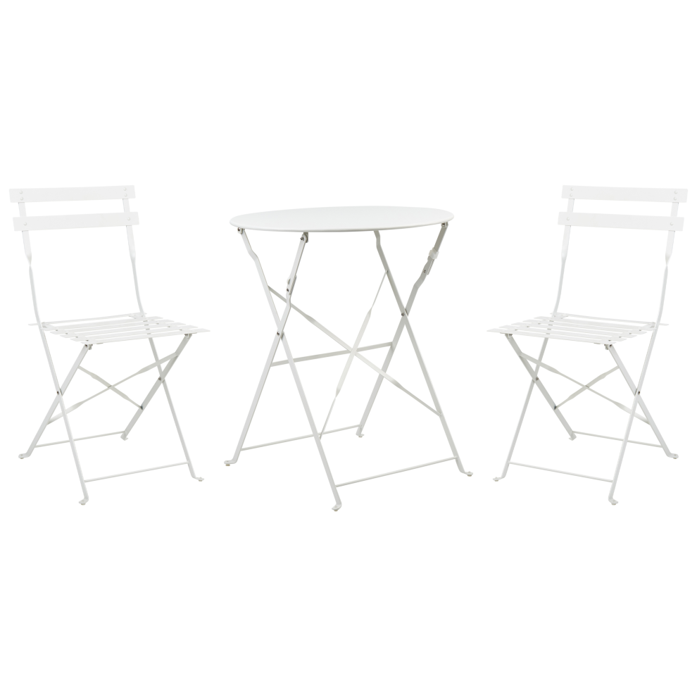 Bistro Set Folding FIORI Metal White