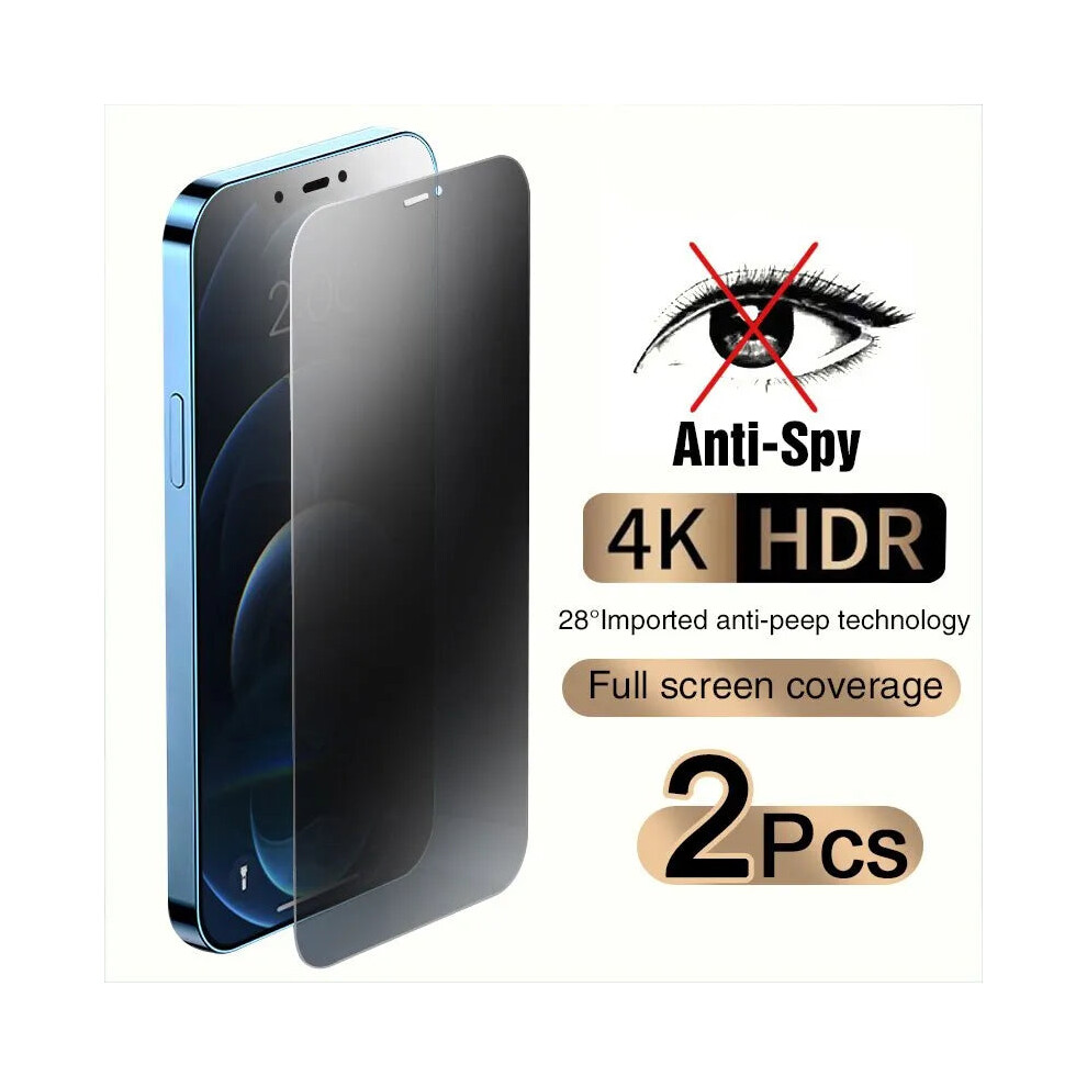 (2 Pieces, For Iphone Xr 11) 2Pcs Full Cover Anti Spy Screen Protector Tempered Glass Privacy 5090662201896