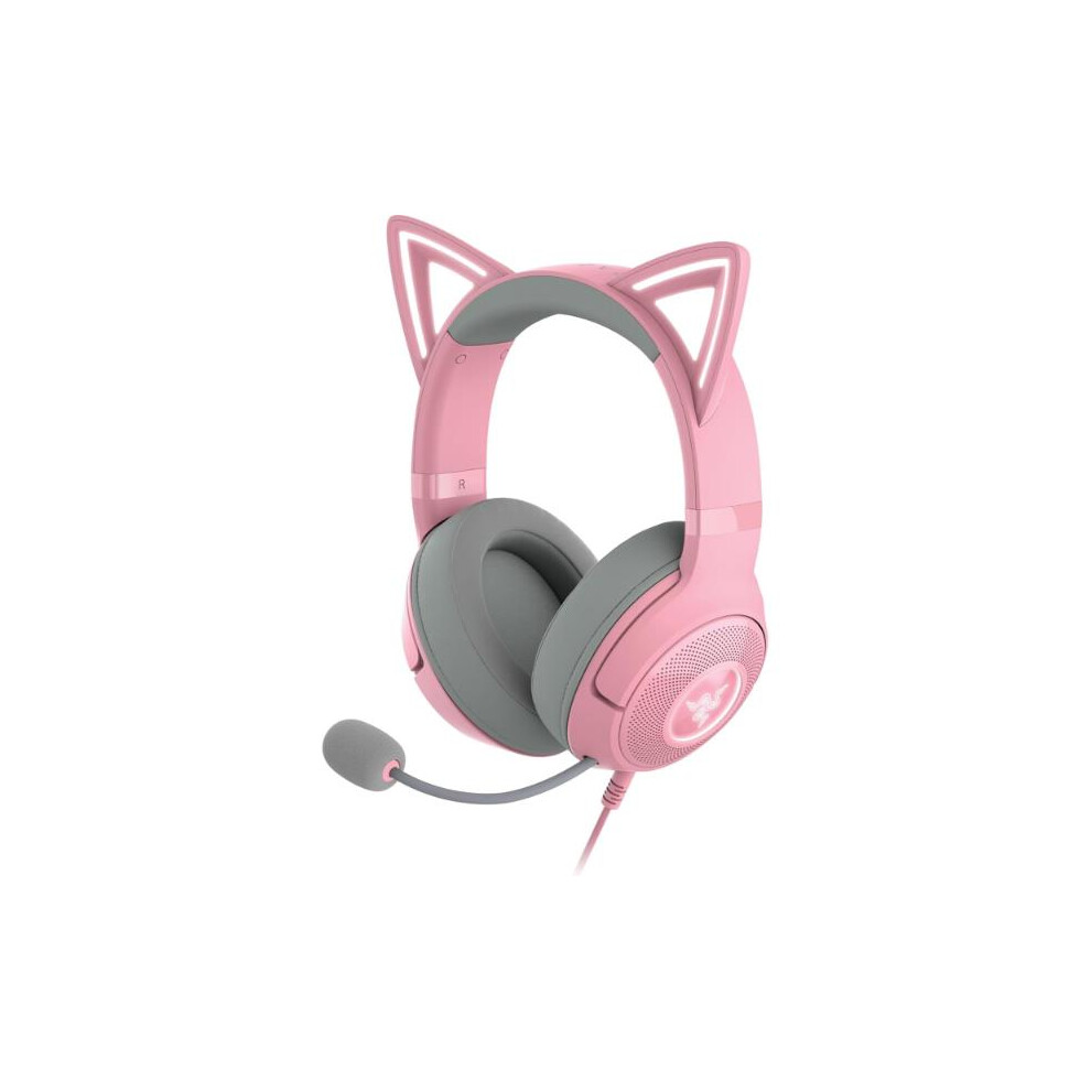 Razer Kraken Kitty Ears V2 Wired RGB Headset 40mm Drivers- Pink