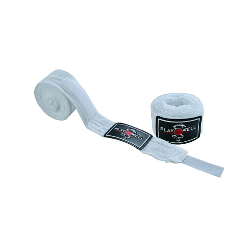 Boxing Elasticated Cotton White Hand Wraps - 4M 2