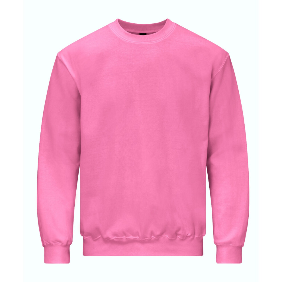 (M, Pink Lemonade) Gildan Unisex Adult Softstyle Fleece Midweight Sweatshirt