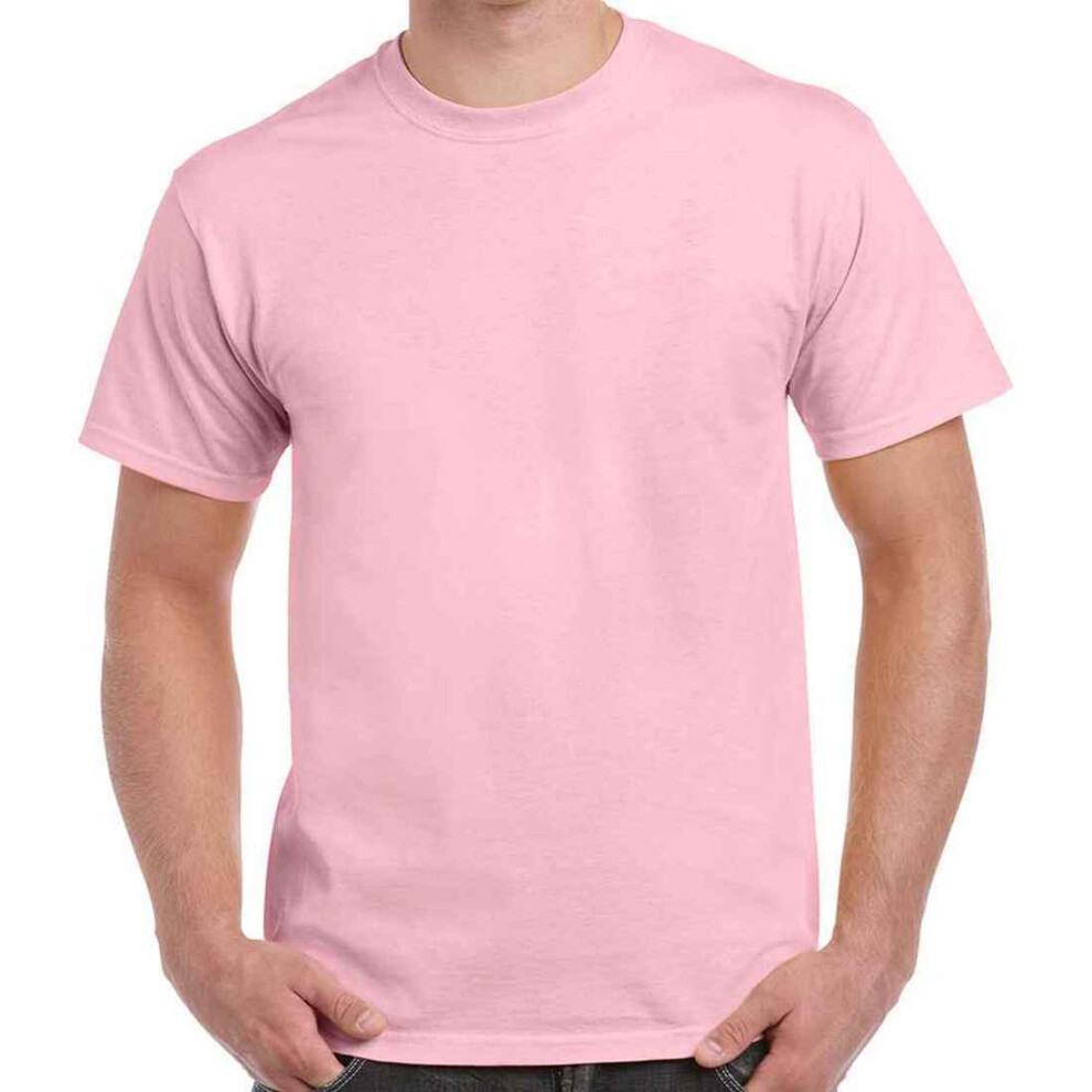 (4XL, Light Pink) Gildan Unisex Adult Heavy Cotton T-Shirt