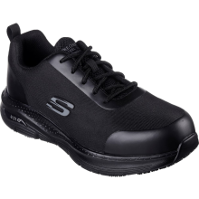 (8UK /42EU /9US, Black) Skechers Safety Trainers Steel Safety Toe S3 SRC Breathable Arch-Fit Ringstap
