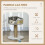 PawHut PawHut Cat Tree with Scratching Post for Indoor Kitten Grey 3