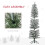 Homcom HOMCOM 5 Foot Artificial Pencil Christmas Tree with  Snow Flocked Tips, White 5