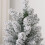 Homcom HOMCOM 5 Foot Artificial Pencil Christmas Tree with  Snow Flocked Tips, White 8