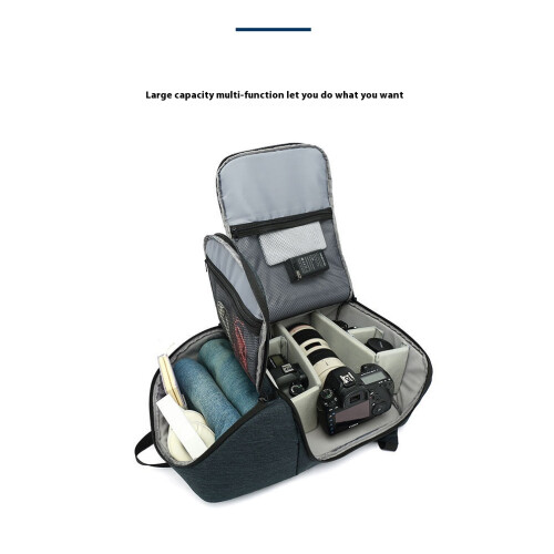 SLR Camera Bag Photography Backpack Blue 2