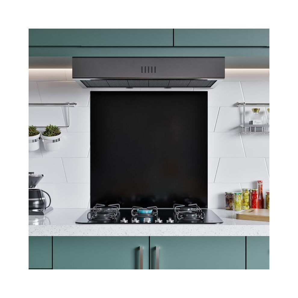 (600x600 mm, Black Brush) BELOFAY 1mm Stainless Steel Splashback
