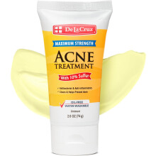 De La Cruz 10% Sulfur Acne Treatment Ointment Effective Acne Spot Treatment & Advanced Acne Control (2.6oz)
