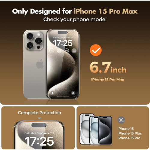 UNBREAKcable Privacy Screen Protector for iPhone 15 Pro Max 1