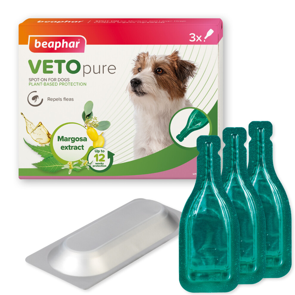 Beaphar VETOpure Small Dog Under 15kg Spot On Natural Flea Repellent Treatment