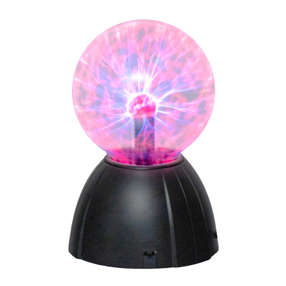 Global Gizmos 48929 5 Inch Mega Plasma Ball / Touch & Sound Activated / Multi-Coloured Lightning Display / Orb Night Light / USB Powered