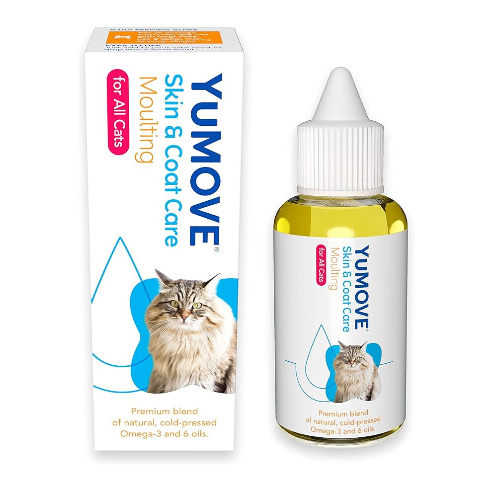 YuMOVE Skin & Coat Care Moulting for All Cats |Previously YuDERM Moulting Cat | Coat and Skin Supplement for Cats with Dry or Dull Coats | 50ml