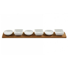 6pc Tapas Set with Acacia Wood Tray