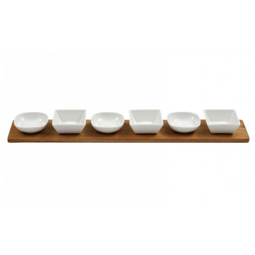 6pc Tapas Set with Acacia Wood Tray