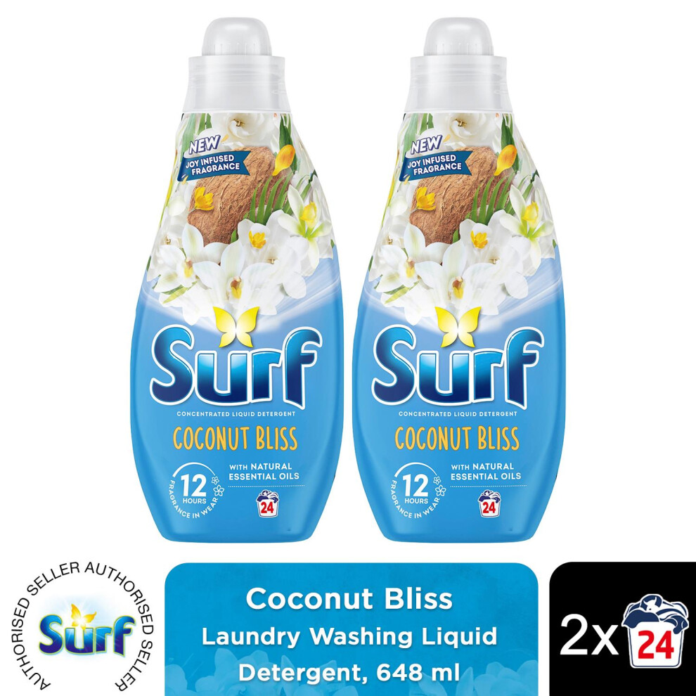 (Buy 2) Surf Laundry Detergent Coconut Bliss 648ml, 2or3pk