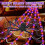 135 LED 16.4ft Spider Webs Halloween Decorations Lights 5