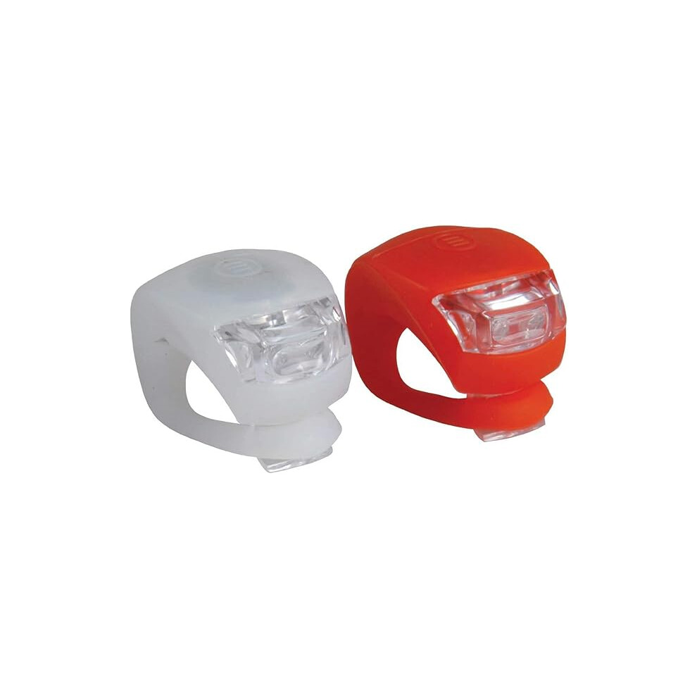 2 x Led Silicone Bicycle Bike Light Front/Rear Bike Lights Bright