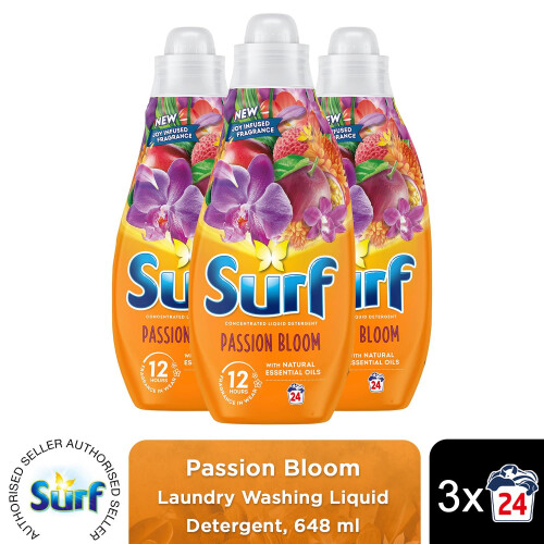 Surf (Buy 3) Surf Laundry Detergent Passion Bloom 648ml, 2or3pk