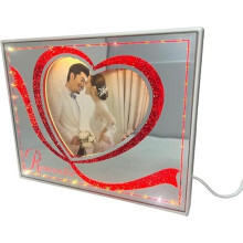 Wall Mount and Tabletop Freestanding Picture Frame 8x10CM - Red