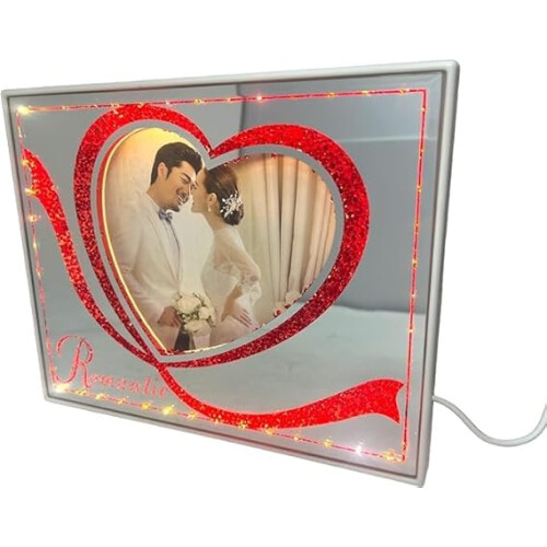 Wall Mount and Tabletop Freestanding Picture Frame 8x10CM - Red