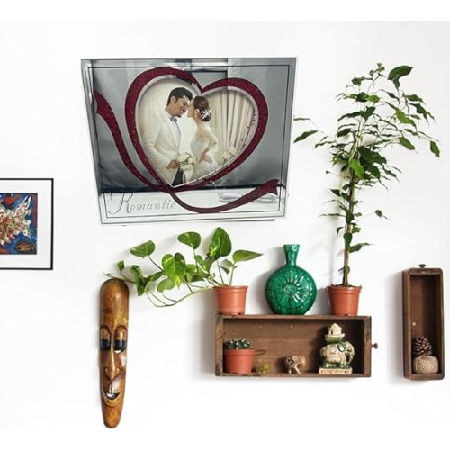 Wall Mount and Tabletop Freestanding Picture Frame 8x10CM - Red 1