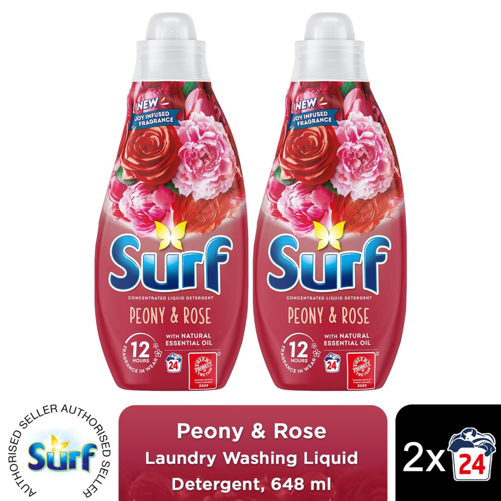 (Buy 2) Surf Laundry Detergent Peony & Rose 648ml 2 or 4pk