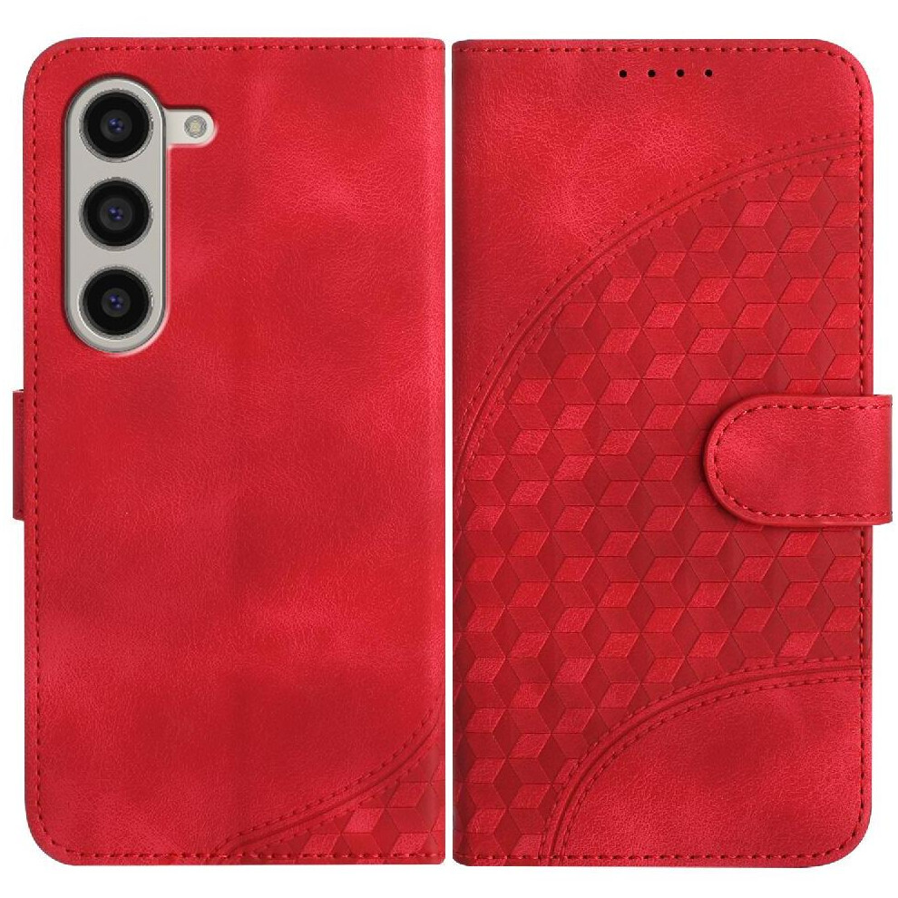 Photos - Case  Flip  for Samsung Galaxy Z Fold 6 Shockproof Leather  Magnetic Card Holder Flip Business Pu Leather Flip Cover(Red)