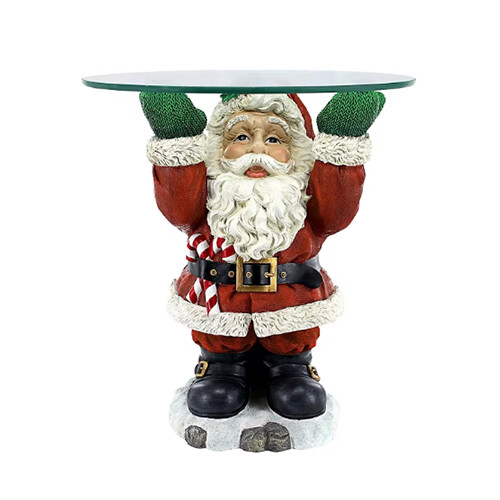 Beeldjes van de Kerstman van hars Snack Tray Kamerdecoraties 1