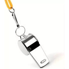 Metal Referee Whistle with Key Ring Sports Indoor/Outdoor