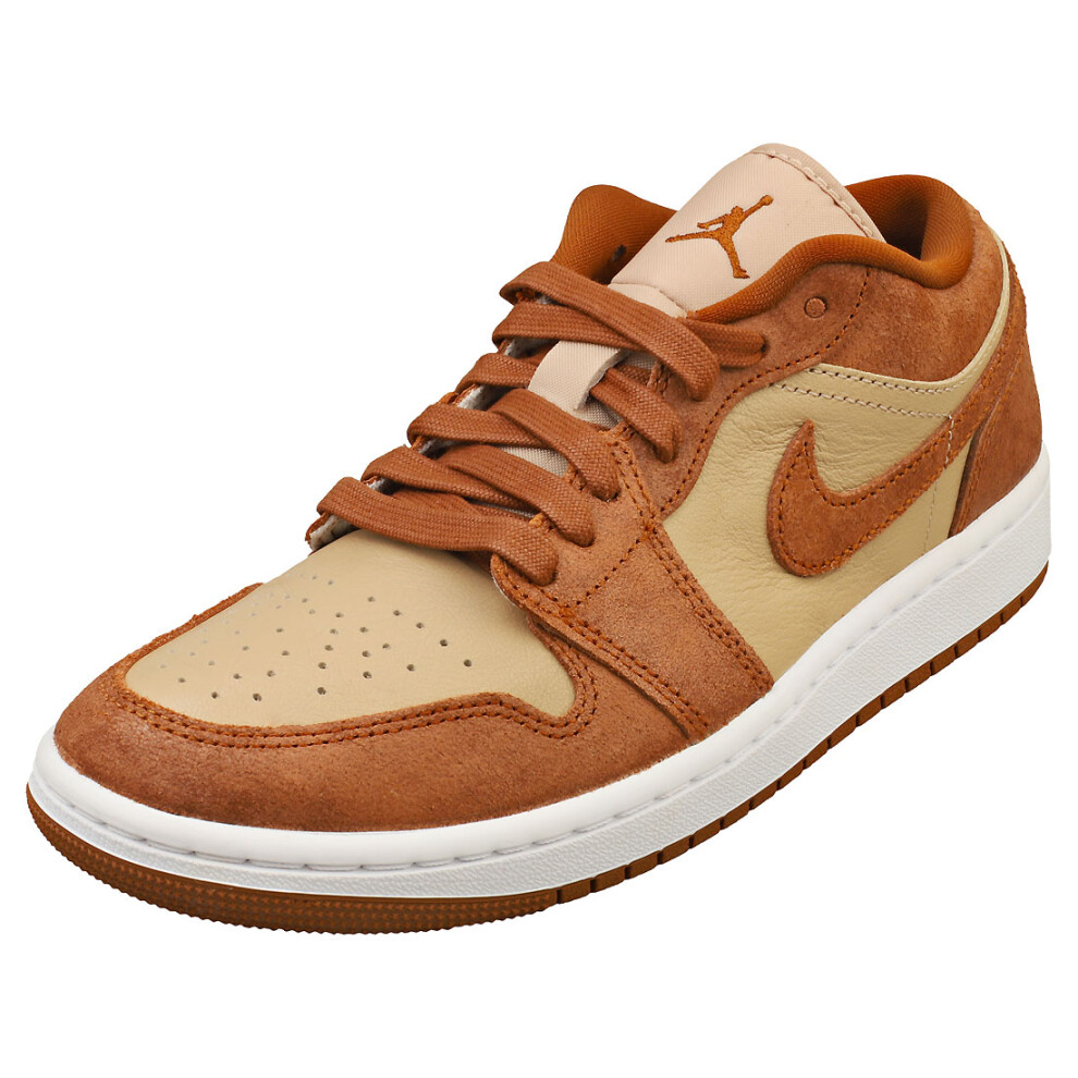 Nike Air Jordan 1 Low Se Womens Casual Trainers in Brown Coffee - 8.5 UK