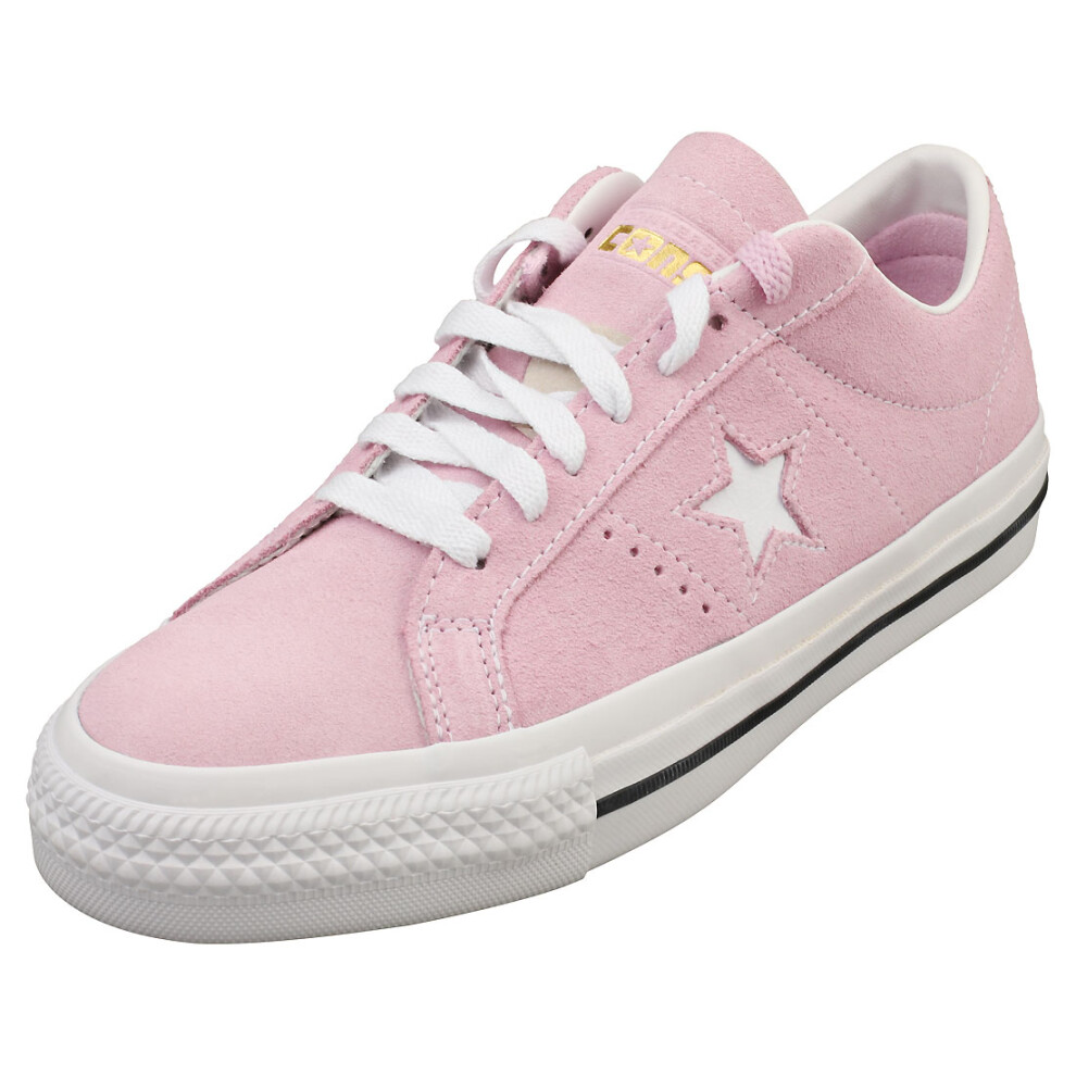 (7) Converse One Star Pro Ox Unisex Fashion Trainers in Pink White