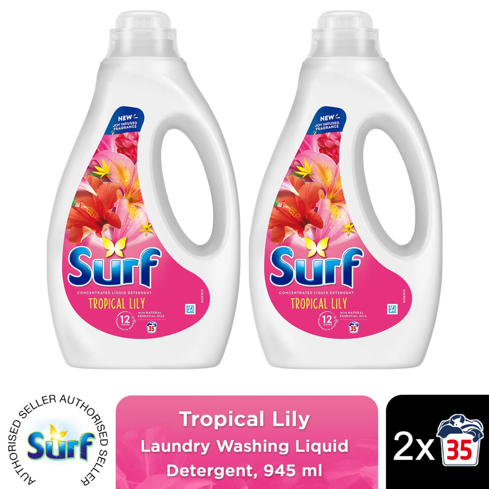 Surf (Buy 2) Laundry Detergent Tropical Lily 945Ml, 2Or4pk