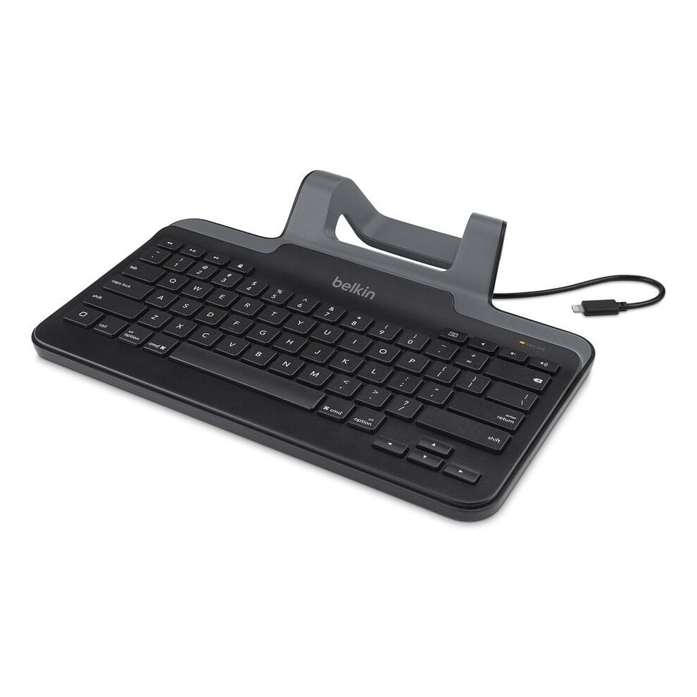 Belkin Wired Tablet Keyboard With Stand (Lightning Connector) - Black