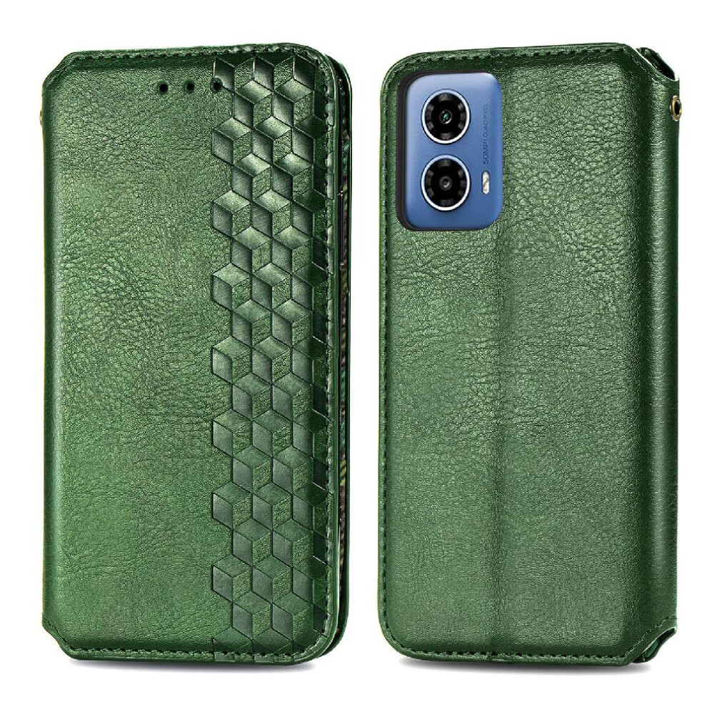 (Green) Case For Motorola Moto G34 5G Leather Case Flip Cover Fashion Design Exquisite Business Wallet Function Green 764762790738