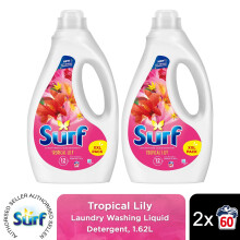 (Buy 2) Surf Laundry Detergent Tropical Lily 1.62L, 2or3pk
