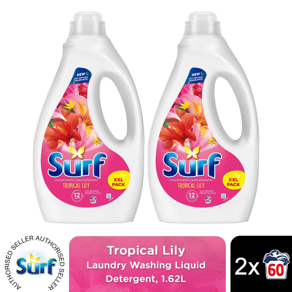 (Buy 2) Surf Laundry Detergent Tropical Lily 1.62L, 2or3pk