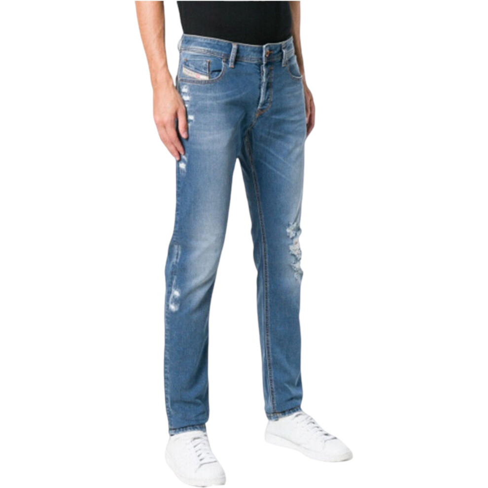 Diesel (W31 L32) Sleenker 085Ah Mens Denim Jeans Distressed