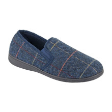 (UK Size 6) Zedzzz KENNY MS404 Men's Classic Comfort Casual Slip On Herringbone Slippers