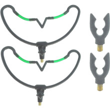 Hunter Pro Rod Rest Set. 2 X Adjustable V Rest, &amp; 2 X Butt Rest. Brass Screw Treads